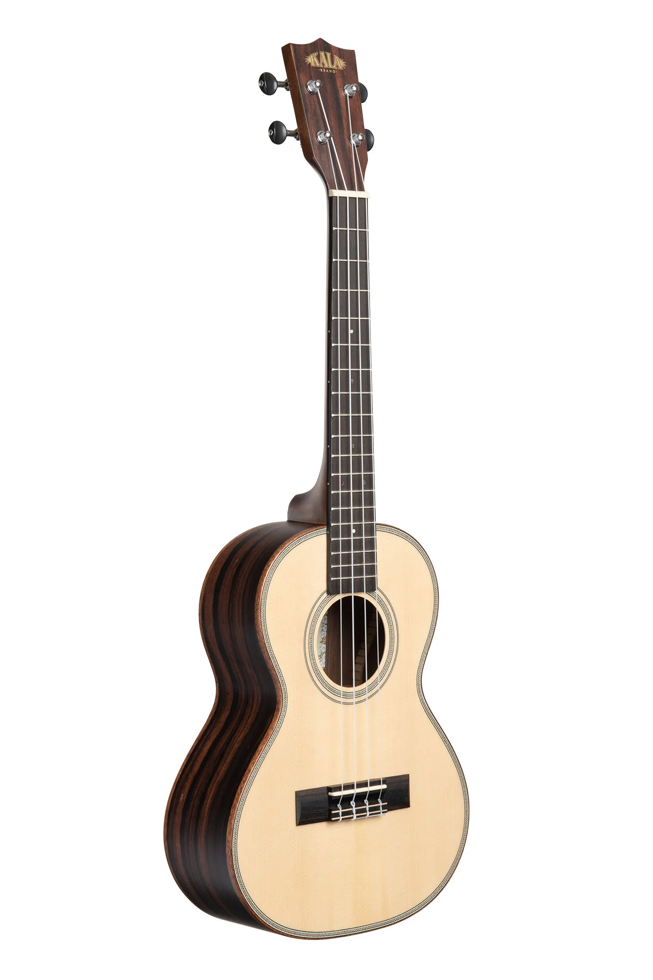 Solid Spruce Top Striped Ebony Ukulele